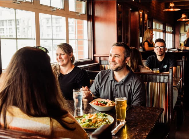 People enjoying themselves