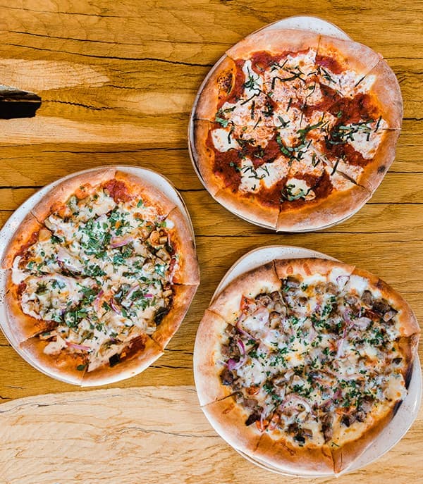 Delicious Pelican Brewery food, pizza