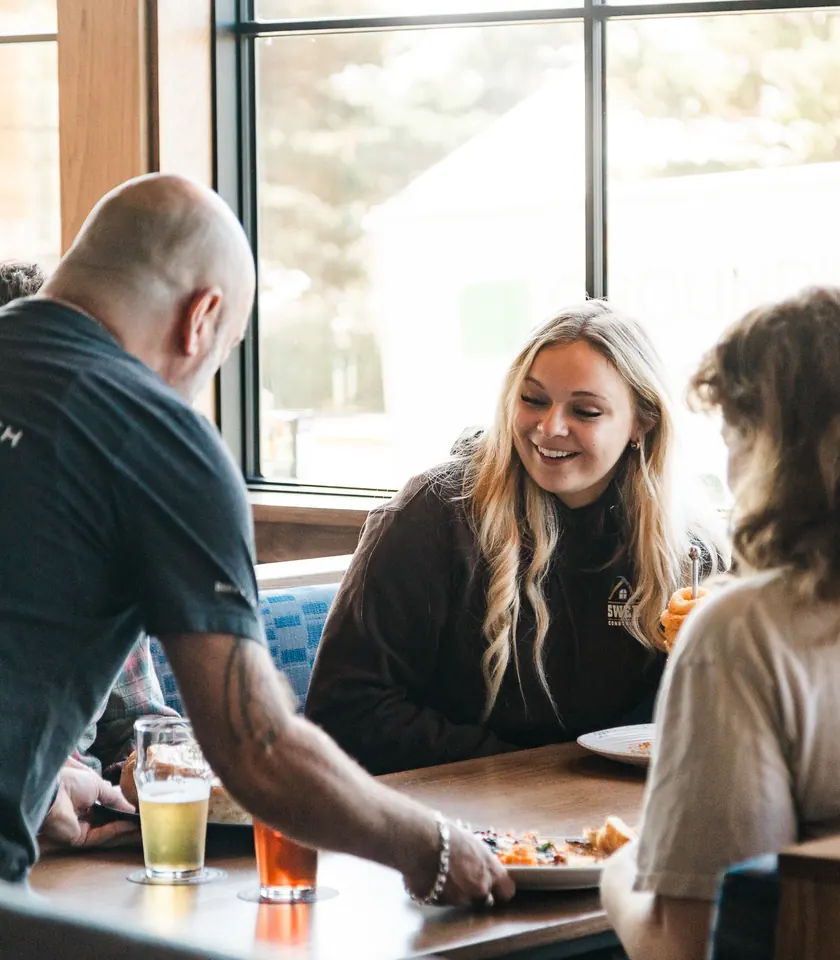 Guests dining at Pelican Brewing Yachats